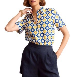 Boden Hazel Short Sleeve Linen Shirt 4